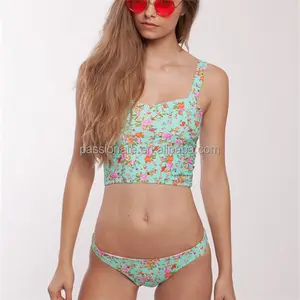 Wide strap crop top bikini sexy low rise brazilian bikini