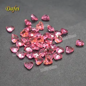 Gemas de cristal con forma de corazón rosa para Decoración