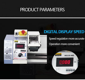 750W MD210高精度金属车床迷你爱好车床待售 - Product Image 3