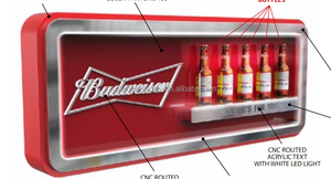 ชั้นวางขวดเบียร์อะคริลิค Budweiser พร้อมไฟ LED สำหรับร้านค้า - Product Image 6