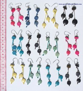 Venta al por mayor de cuentas de tagua de colores pequeños, elegantes y elegantes pendientes de gota de moda Bohemia, joyería elegante y elegante al por mayor - Product Image 2