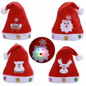 Gorros navideños con iluminación LED para adultos, decoración decorativa para Año Nuevo