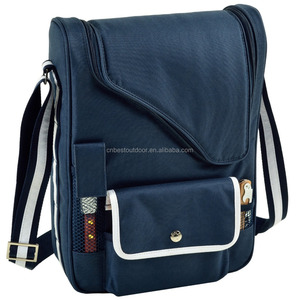 Sac fourre-tout réutilisable et sophistiqué pour le vin et le <span class=keywords><strong>fromage</strong></span> équipé pour 2 avec verres, serviettes, planche à découper - Product Image 3