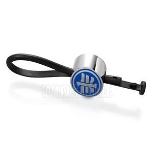 Porte-clés en métal émaillé bleu avec <span class=keywords><strong>logo</strong></span> <span class=keywords><strong>de</strong></span> <span class=keywords><strong>voiture</strong></span> Wing, sangle en plastique, impression UV, plaqué argent - Product Image 4