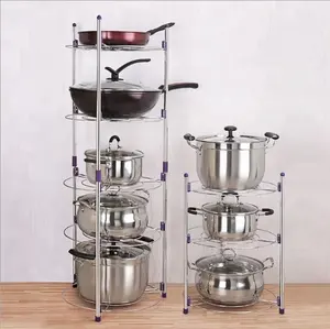 Haushalt Küche Kunststoff Pan Pot Deckel Ständer Halter Regal Rack Werkzeug 2019