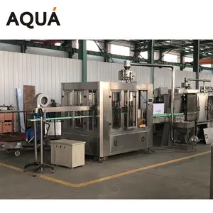 Full automatic bottle washing filling capping machine and labeling machine