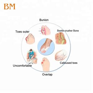 Séparateurs d'orteils en gel de silicone de couleur douce pour le soin des ongles des pieds, correction des <span class=keywords><strong>hallux</strong></span> <span class=keywords><strong>valgus</strong></span> et des bunions, pour enfants et correction des gros orteils - Product Image 6