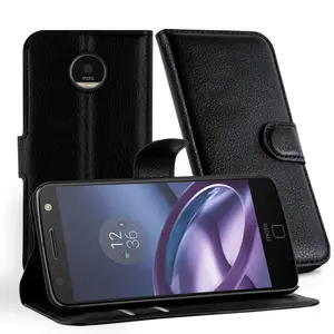 Untuk Lenovo Moto Z Flip kulit kasus, berdiri dompet kulit kasus untuk Lenovo Moto Z, untuk moto ponsel