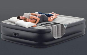 Lit d'air surélevé <span class=keywords><strong>INTEX</strong></span> 64140, <span class=keywords><strong>matelas</strong></span> <span class=keywords><strong>gonflable</strong></span>, taille Queen, 1,52 m x 2,03 m x 51 cm - Product Image 3