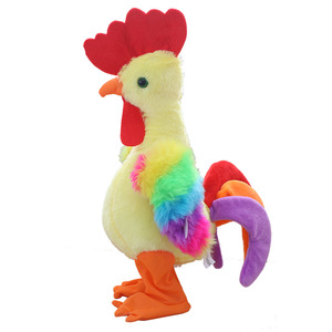 Offre Spéciale jouet en peluche coq en peluche coloré électrique de conception intéressante pour chanter et danser - Product Image 1