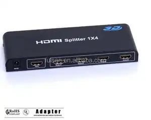 1080P 4 منافذ مقسم الوصلات البينية متعددة الوسائط وعالية الوضوح (HDMI) 1x4 دعم 3D 4K x 2K