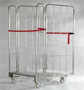 supermarket folding storage roll cage