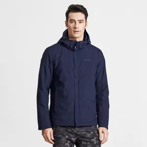 Áo Gió Polyester Mới Nhất Lót Lông Cừu 3 Trong 1 Đồ Thể Thao Có Mũ Đứng Thể Thao Cho Nam Áo Khoác Parka Mùa Đông Áo Khoác Chống Nước