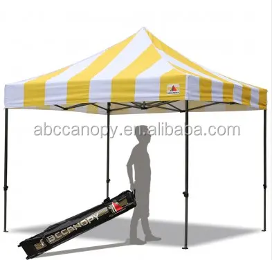 Pop Up Canopy Printed Custom Canopy Design Aluminum Pole With Polyester Canopy Top Outdoor Stripe Tent For Promotion Exhibition