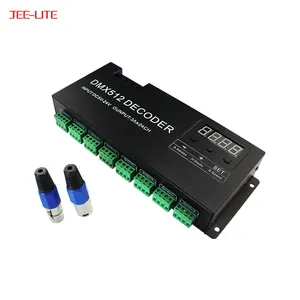 Led Light Rgb Controller Hot Sales DC5V 24V Rgb Rgbw Dmx Decod 24 Channels DMX 512 RGB LED Controller Dmx Control Rgb For Light Strip