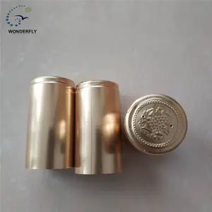 Tùy Chỉnh Kim Loại Vàng Nhựa Heat Shrink <span class=keywords><strong>Cap</strong></span> Con Dấu Cho Chai Vodka - Product Image 1