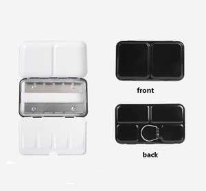 Bview Art Groothandel Lege Aquarel Tins Palet Verf Case Metal Box Voor 12 Half Pan - Product Image 2