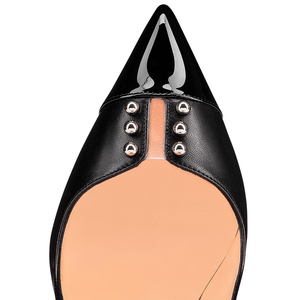 Di grandi Dimensioni 2019 di Estate Delle Signore del Partito Stiletto Talloni Delle Donne Con <span class=keywords><strong>Borchie</strong></span> <span class=keywords><strong>Tacco</strong></span> Alto Pattini di Vestito Da Sera <span class=keywords><strong>Scarpe</strong></span> A Punta <span class=keywords><strong>Tacco</strong></span> Alto Pompe Nero - Product Image 4