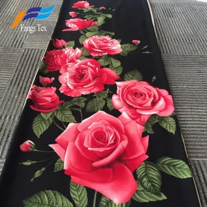 Çok desenli % 100% polyester saten baskılı kumaş astar için elbise konfeksiyon düz elbise