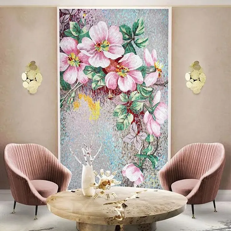 Abendessen Zimmer Muster Blume Design Dekoration Lange Kunst Mosaik