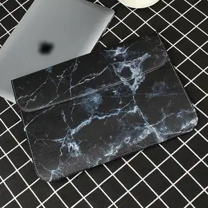 2019 New Pu Leather Sleeve for <strong>Macbook</strong> <strong>Air</strong>/Pro <strong>Case</strong> Cover 12 <strong>13</strong> <strong>13</strong>.3 15 <strong>Inch</strong> Wholesale - Black Marble - Product Image 1