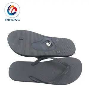 Förderung benutzer definierte Druck Design Brief Gummi Männer Strand Rutsche Sandale Slipper Flaschen öffner Flip Flop