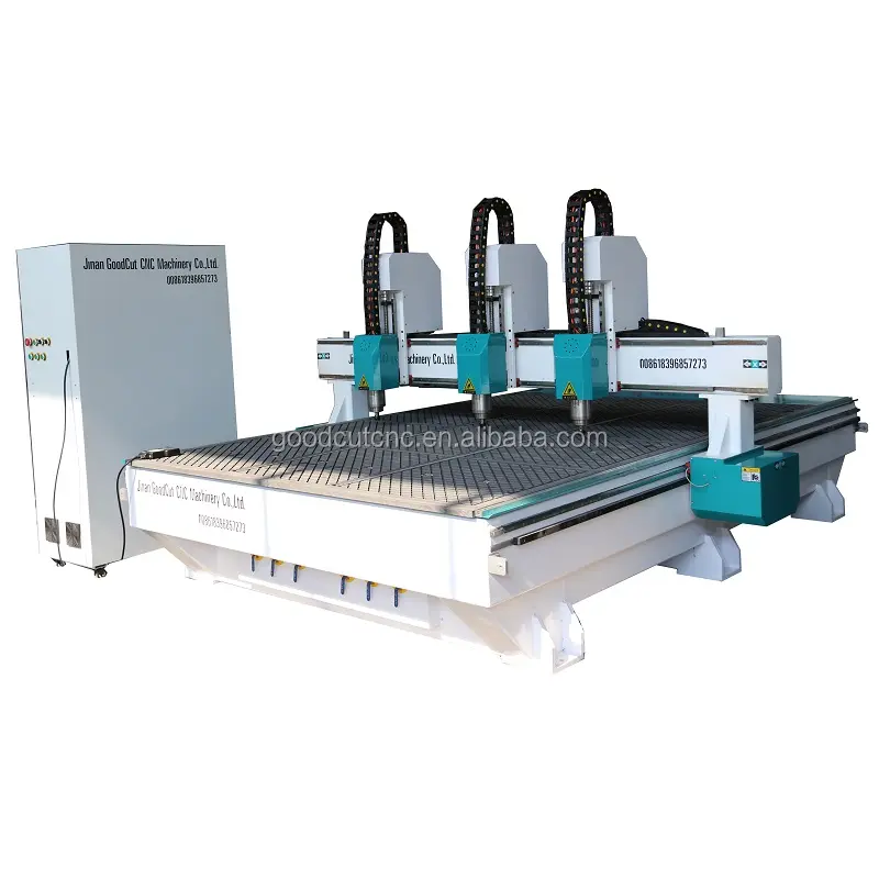 Independent three heads Carving CNC 1325 ROUTER WOOD WORKING MACHINE