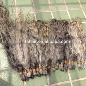 100% non trasformati massa dei <span class=keywords><strong>capelli</strong></span> umani bionda naturale grigio 30 centimetri-100cm natura russo Grigio dei <span class=keywords><strong>capelli</strong></span> umani - Product Image 2