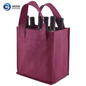 Customized canvas 6 bottle tote beer bottle bag for wine