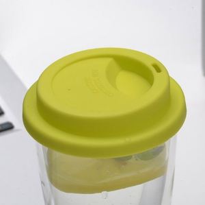 Double Paroi En Verre Tasse À Café En Verre de Tasse de Café De Voyage avec Couvercle Thermo Isolée Borosilicate Verre Gobelet - Product Image 6
