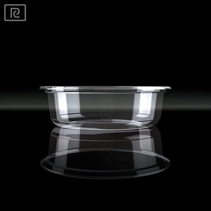 8oz Disposable <b>Clear</b> PLA Round <b>Containers</b> Tea Food Sauce Bowls with C121 Lid for Packaging - Product Image 1