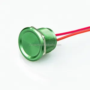उच्च गुणवत्ता 22mm लाल, हरे धातु विरोधी बर्बर क्षणिक पुश बटन, निविड़ अंधकार ip68 बंद पर latching पीजो स्विच सीई टीयूवी rohs