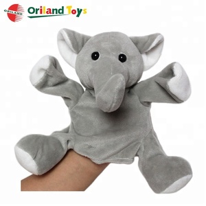 indah biru gajah betis lembut mewah boneka mainan boneka tangan - Product Image 3