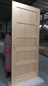 Puerta de Madera Maciza de Pino Radiata MDF--KD08A - Product Image 6