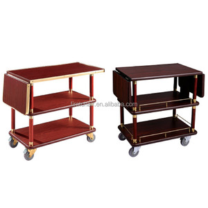 <span class=keywords><strong>Chariot</strong></span> <span class=keywords><strong>de</strong></span> <span class=keywords><strong>service</strong></span> à vin en bois au <span class=keywords><strong>design</strong></span> moderne avec 3 étagères pour la salle à manger, l'hôtel et la cuisine - Product Image 2
