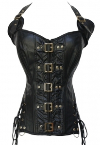 Vente chaude onenweb overbust sexe bar faux cuir corset dirndl club de danse - Product Image 4