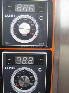 Équipement de boulangerie de cuisine / Four à <span class=keywords><strong>pizza</strong></span> au gaz à 2 étages et 4 plateaux avec <span class=keywords><strong>pierre</strong></span> céramique - Product Image 5