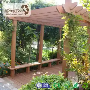 Mexytech nieuwe ontwerp hout wpc pergola en tuinhuisjes outdoor