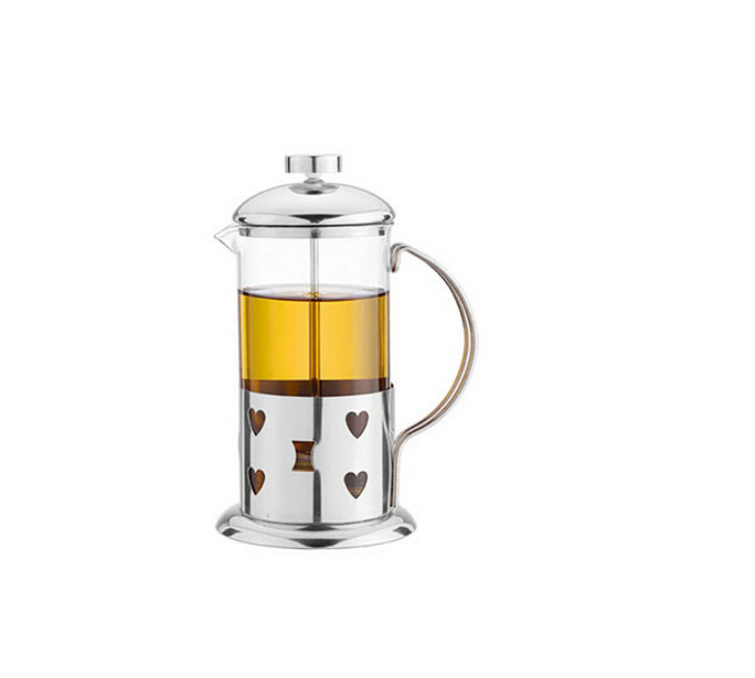 Haonai customized bulk french press stainless steel shock proof glass coffee maker