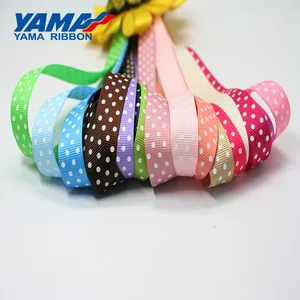 Hot Bán 100% Polyester Chất Liệu In Red Polka Dot Ribbon