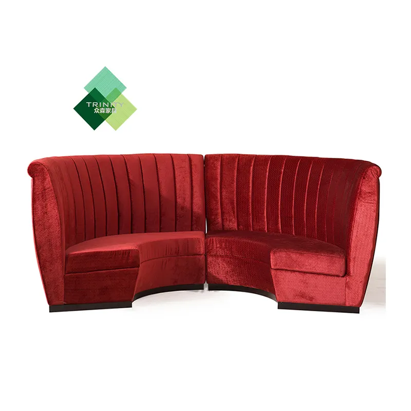 Muebles de mesa para club nocturno, mesa de bar vip personalizada, sofá de tela de terciopelo usado para club nocturno