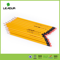 Fournisseur chinois de crayons hexagonaux en bois naturel jaune, crayons fins