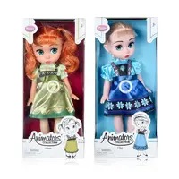 प्लास्टिक पीवीसी जमे हुए गुड़िया एल्सा गायन गुड़िया अन्ना और एल्सा गुड़िया जमे हुए हिमपात ग्लो एल्सा उपहार के लिए लड़कियों