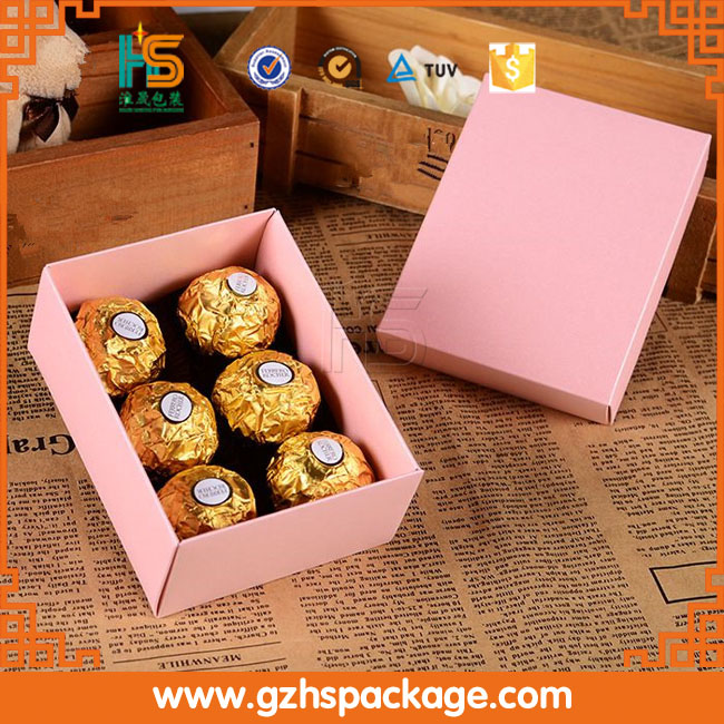 Оптовая розовый картон бумага подарки домашнее шоколад подарочная коробка/коробка конфет