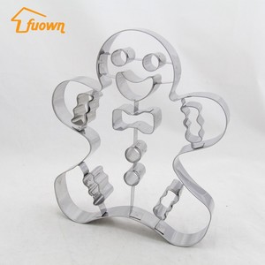 3D De Noël en pain d'épice cookie outils grande taille métal homme cookie biscuit cutter avec intérieur cut-out - Product Image 2