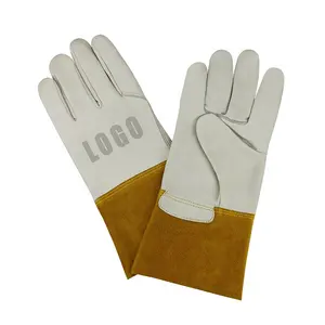 사용자 정의 만든 Tig 용접 장갑 아르곤 용접 장갑 암소 가죽 MIG 용접 장갑 - Product Image 1