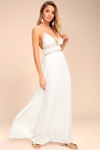 Vestido Casual Blanco sin Espalda para Mujer, Diseño Personalizado de Fábrica Lancai, Vestido Maxi Elegante sin Mangas para Cumpleaños - Product Image 3
