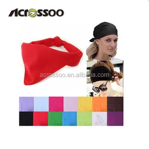 100% Cotton Solid Colors Plain Biker Sport headwear printed Bandana