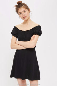 Apagado-hombro Petite Bardot <span class=keywords><strong>Skater</strong></span> Vestido de las niñas Sexy Burbuja de Algodón Vestido Ocasional de <span class=keywords><strong>la</strong></span> Manga - Product Image 2