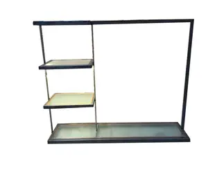 Custom Cloth Store Decoration Display Racks Floating Shoe Shelf Metal POS Rack Clothing Display Hanger